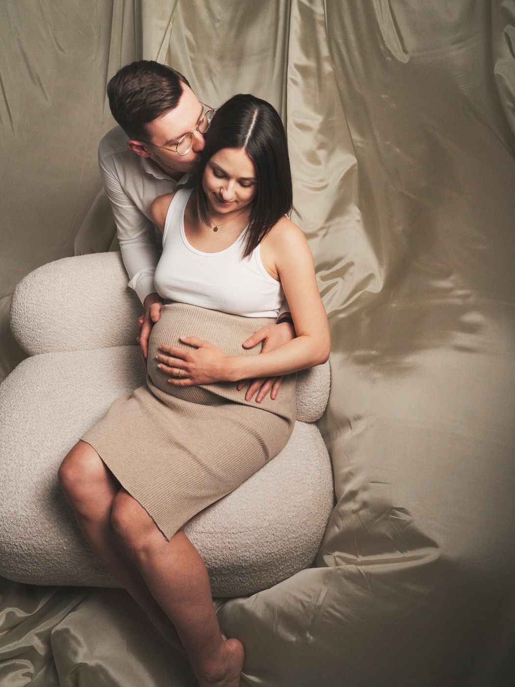 Modernes Babybauch Shooting